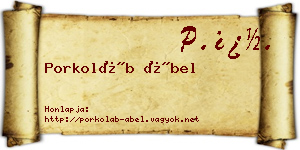 Porkoláb Ábel névjegykártya
