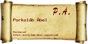 Porkoláb Ábel névjegykártya